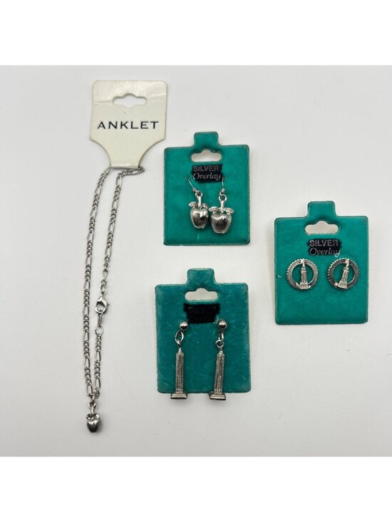 Jewelry - NYC Souvenir Jewelry Lot Big Apple Freedom Tower Empire Earrings Anklet NOS